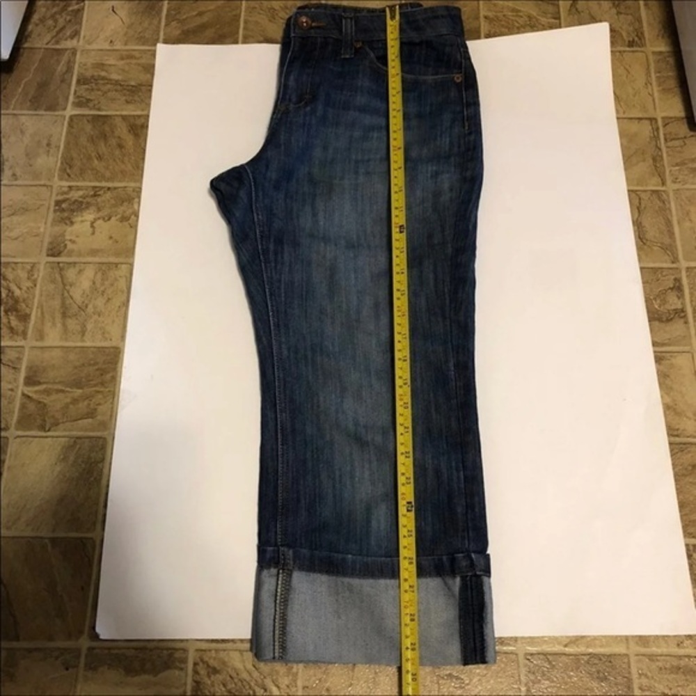 Merona Crop Jeans Women’s Size 6 R Cuffed Denim Cotton Blend - Picture 10 of 12